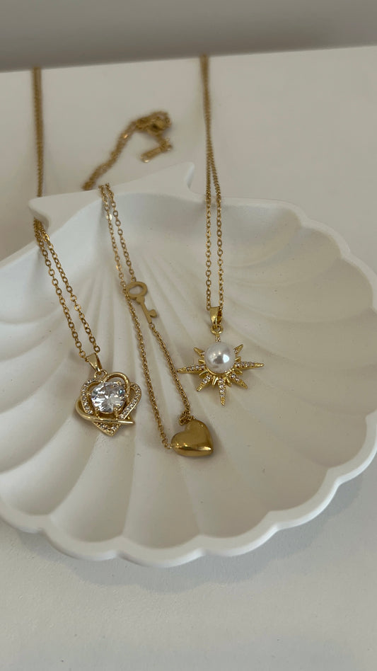 Heart and Key Pendant