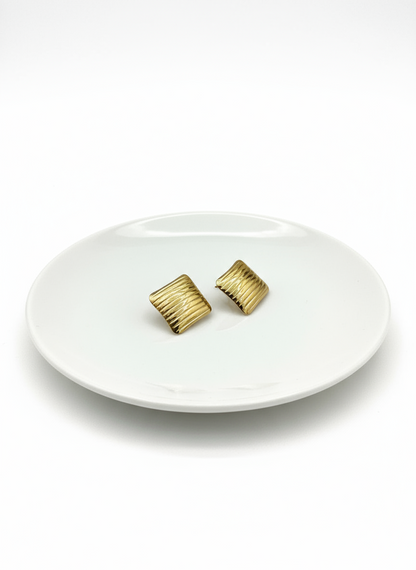 Golden Square Studs