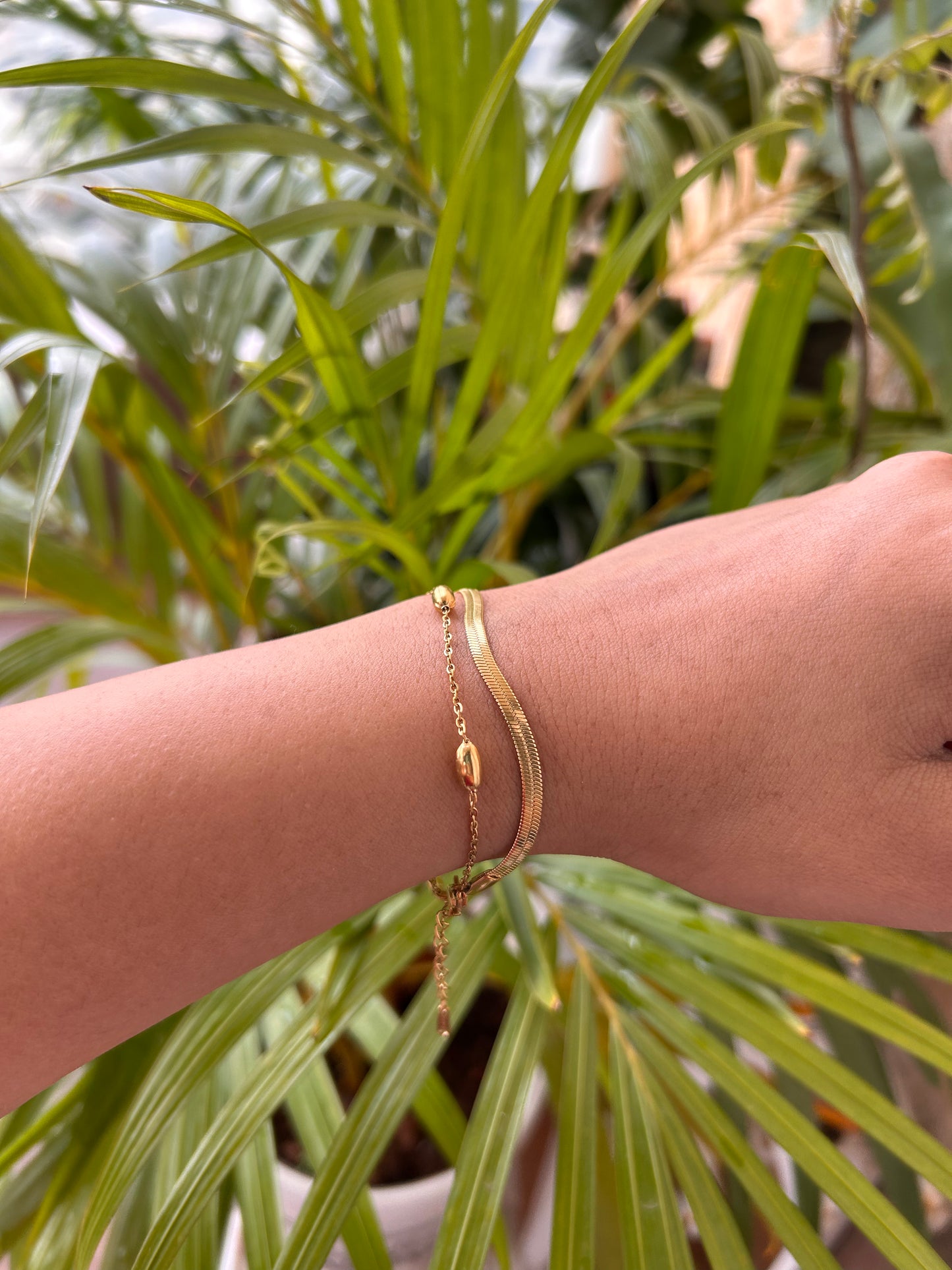 Snake Drop Double Layer Bracelet