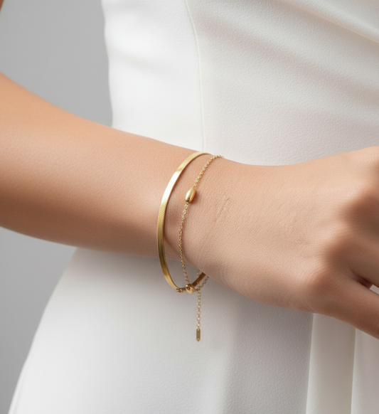 Snake Drop Double Layer Bracelet