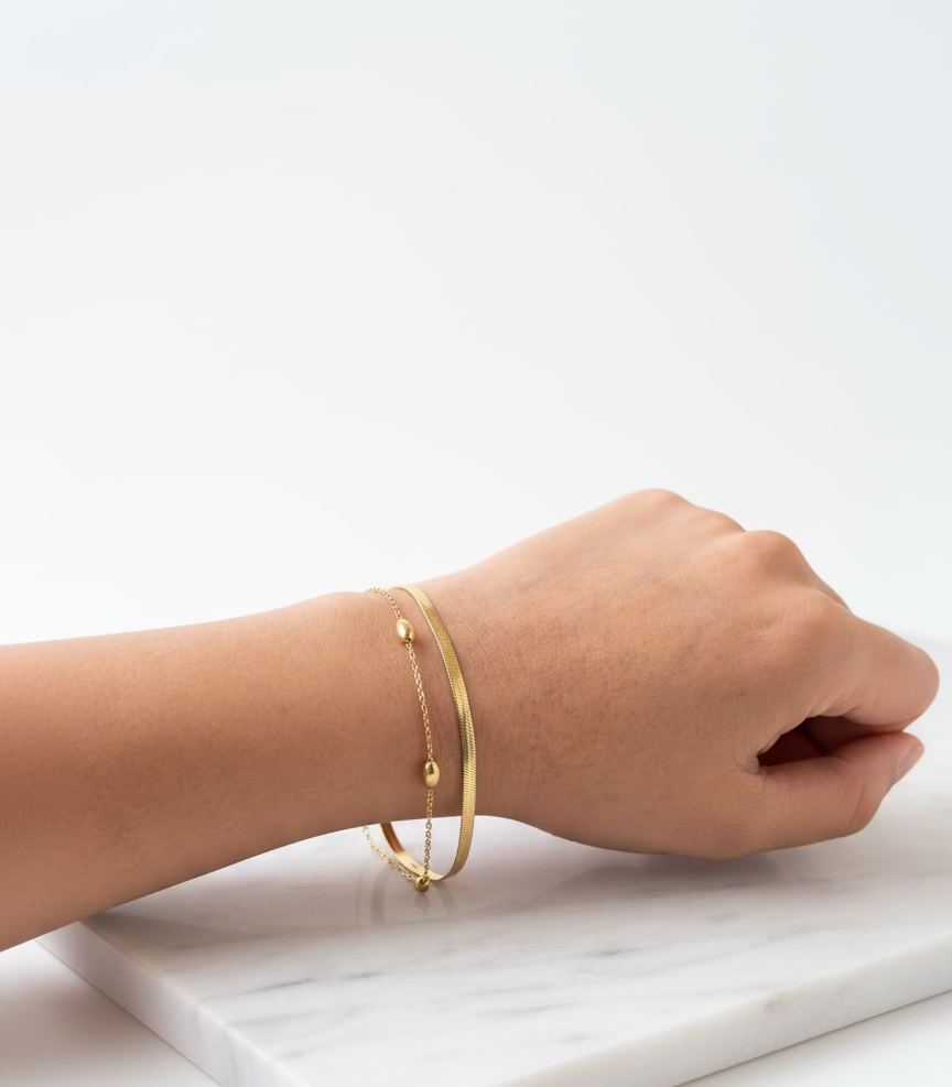 Snake Drop Double Layer Bracelet