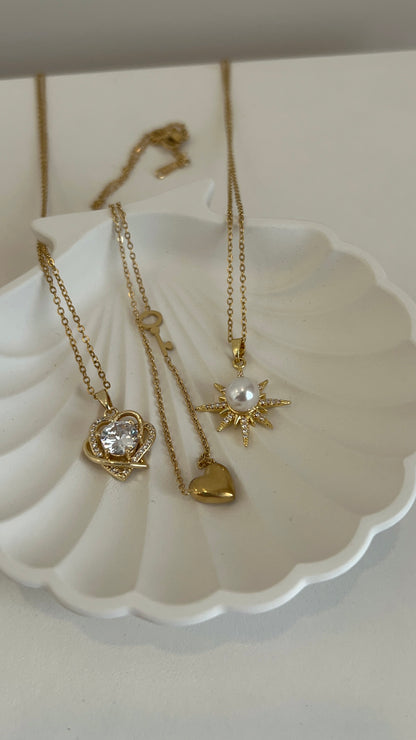 Heart and Key Pendant