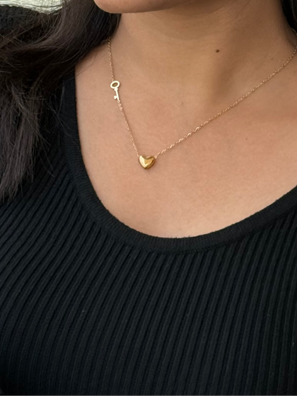 Heart and Key Pendant