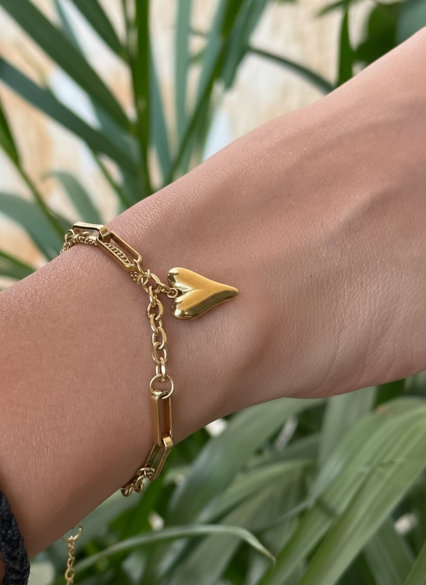 Heart Chain Bracelet